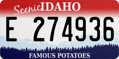 ID license plate E274936