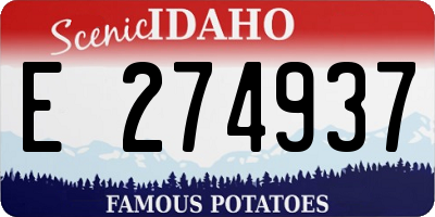 ID license plate E274937