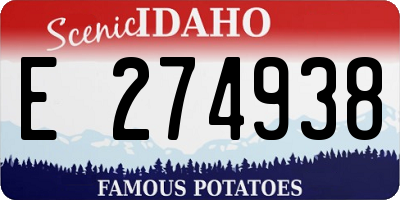 ID license plate E274938