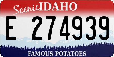 ID license plate E274939