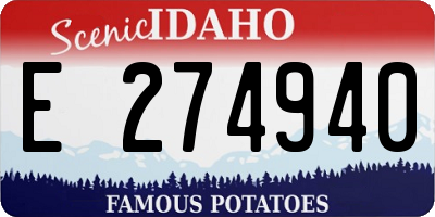 ID license plate E274940