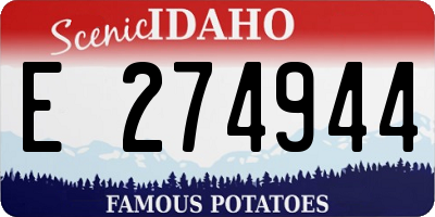 ID license plate E274944