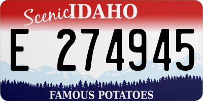 ID license plate E274945