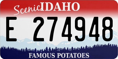 ID license plate E274948