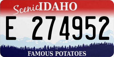 ID license plate E274952