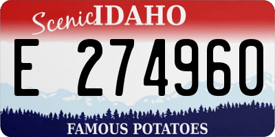 ID license plate E274960