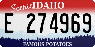 ID license plate E274969