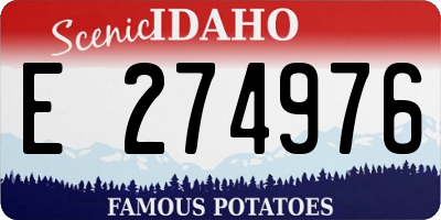ID license plate E274976