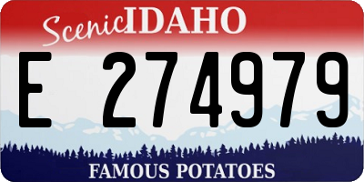 ID license plate E274979