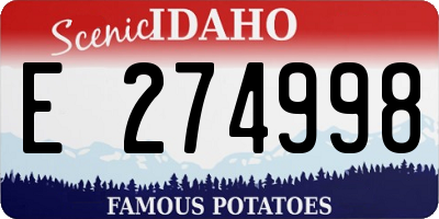 ID license plate E274998