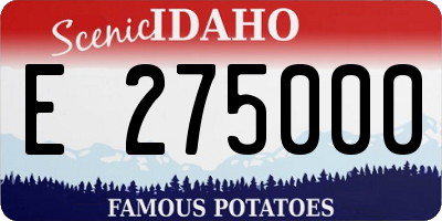 ID license plate E275000