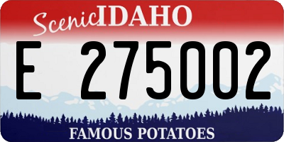 ID license plate E275002