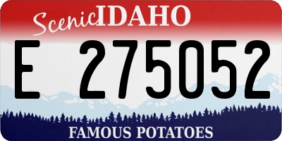 ID license plate E275052