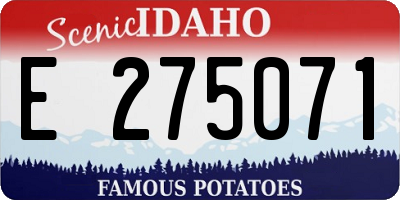 ID license plate E275071