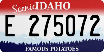 ID license plate E275072