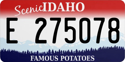 ID license plate E275078