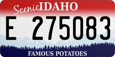 ID license plate E275083