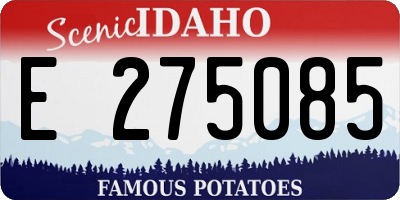ID license plate E275085