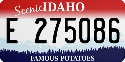 ID license plate E275086