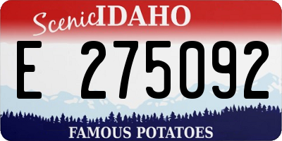ID license plate E275092