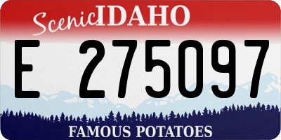 ID license plate E275097
