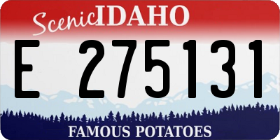ID license plate E275131