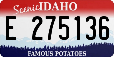 ID license plate E275136