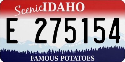 ID license plate E275154