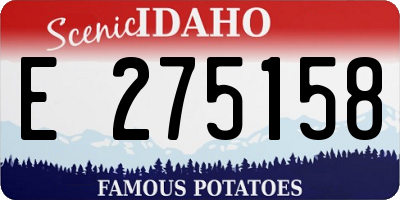ID license plate E275158