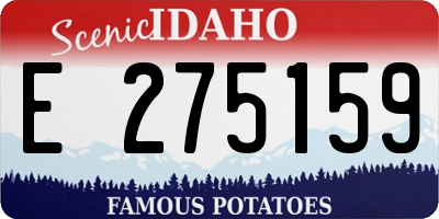 ID license plate E275159