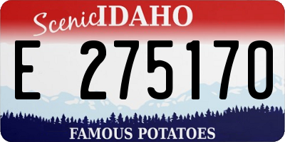 ID license plate E275170