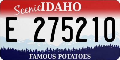 ID license plate E275210