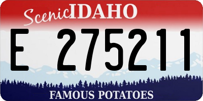 ID license plate E275211