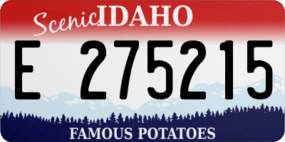 ID license plate E275215