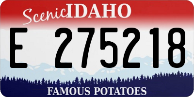 ID license plate E275218