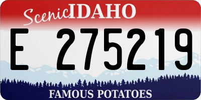 ID license plate E275219