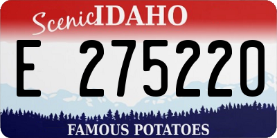 ID license plate E275220