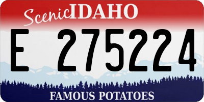 ID license plate E275224
