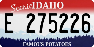 ID license plate E275226