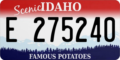 ID license plate E275240
