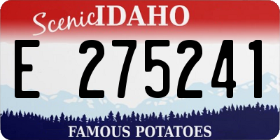 ID license plate E275241