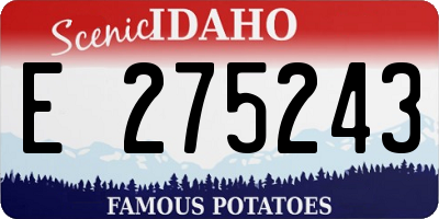 ID license plate E275243