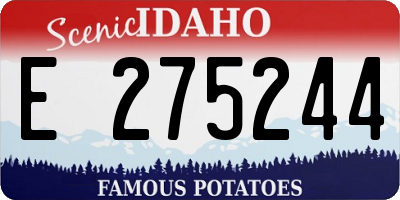 ID license plate E275244