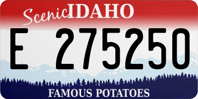ID license plate E275250