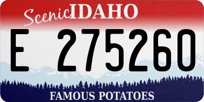 ID license plate E275260
