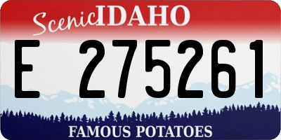 ID license plate E275261