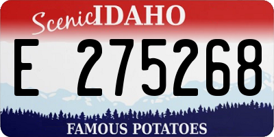 ID license plate E275268