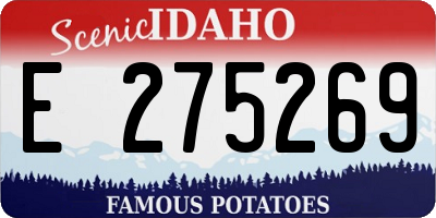 ID license plate E275269