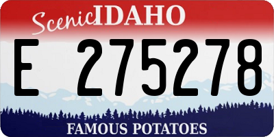 ID license plate E275278