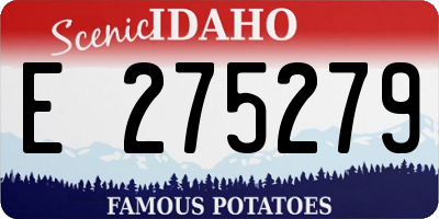ID license plate E275279